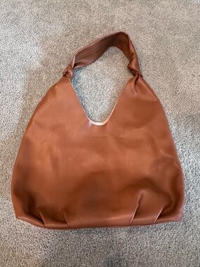 Elizabeth And James Hobo Leather Knotted Brown Purse Boho Bohemian Chic EUC